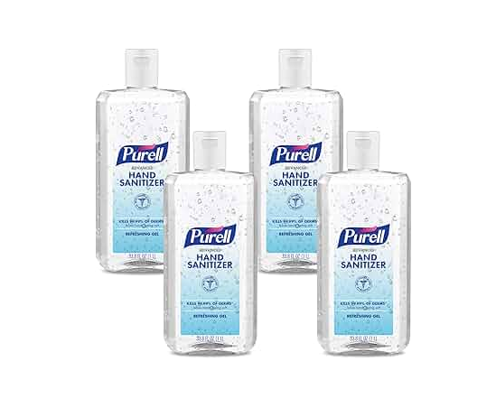 Caja Gel Sanitizante Para Manos Purell Original 4 Pzs/ 1L