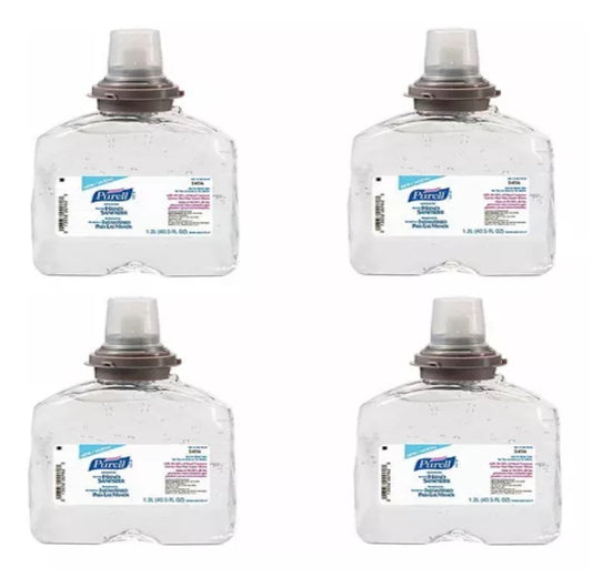 Caja Gel Sanitizante Purell P/dispensador TFX, 4 Pzs, 1.2 L
