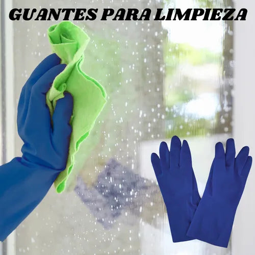 Guante de Limpieza Satinado 3M Scotch-Brite Profesional, Azul, Grande 1 Par