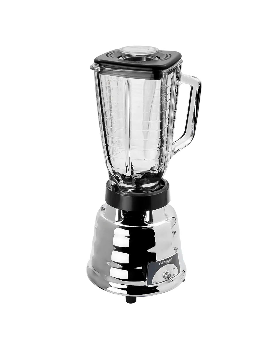 Licuadora Clásica Cromada Chica Oster 1 Velocidad, Vaso Vidrio