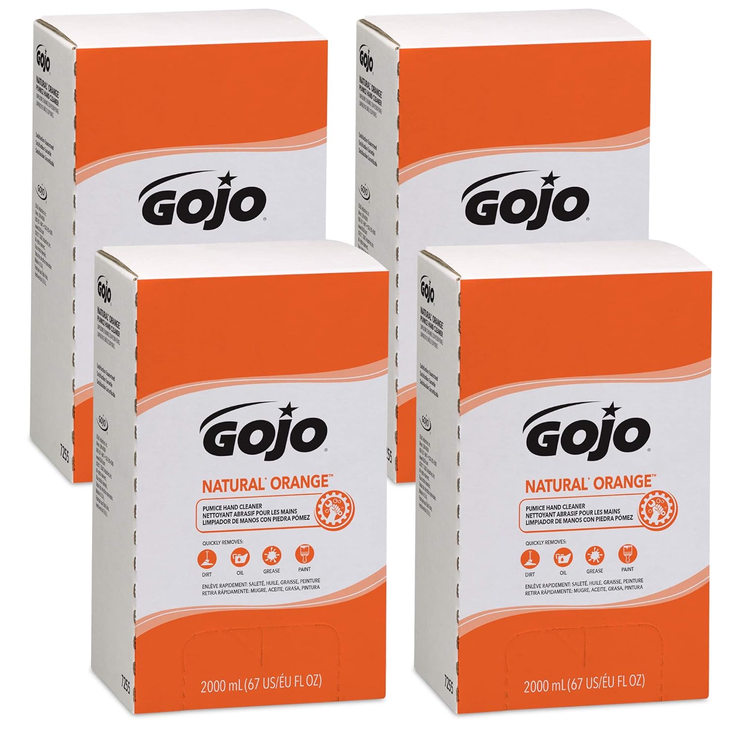 Limpiador para manos c piedra pomez Gojo de 2000ml c/4 Pzs