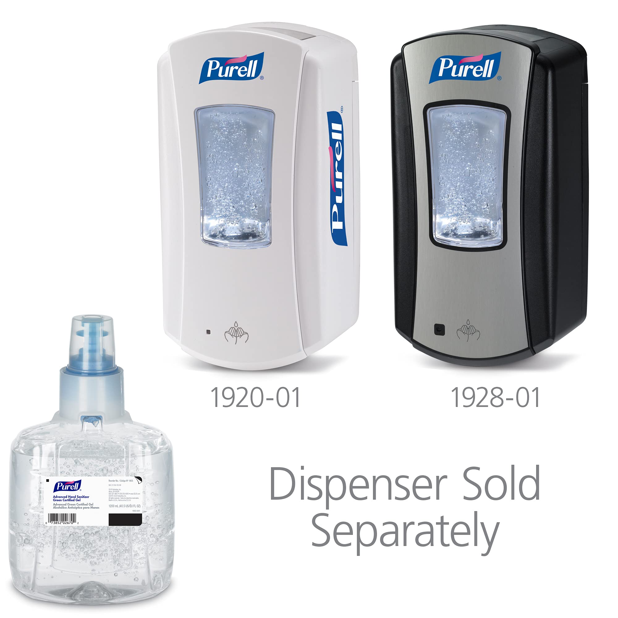 Caja Gel Antibacterial Purell Repuesto, 2 Piezas, 1.2 L c/u