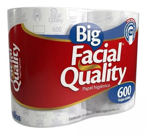 Papel Higiénico Big Facial Quality 4 Rollos, 600 H