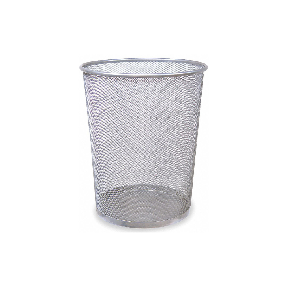 CESTO ABIERTO DE BASURA CONCEPT COLLECTION PLATA, 5 GAL