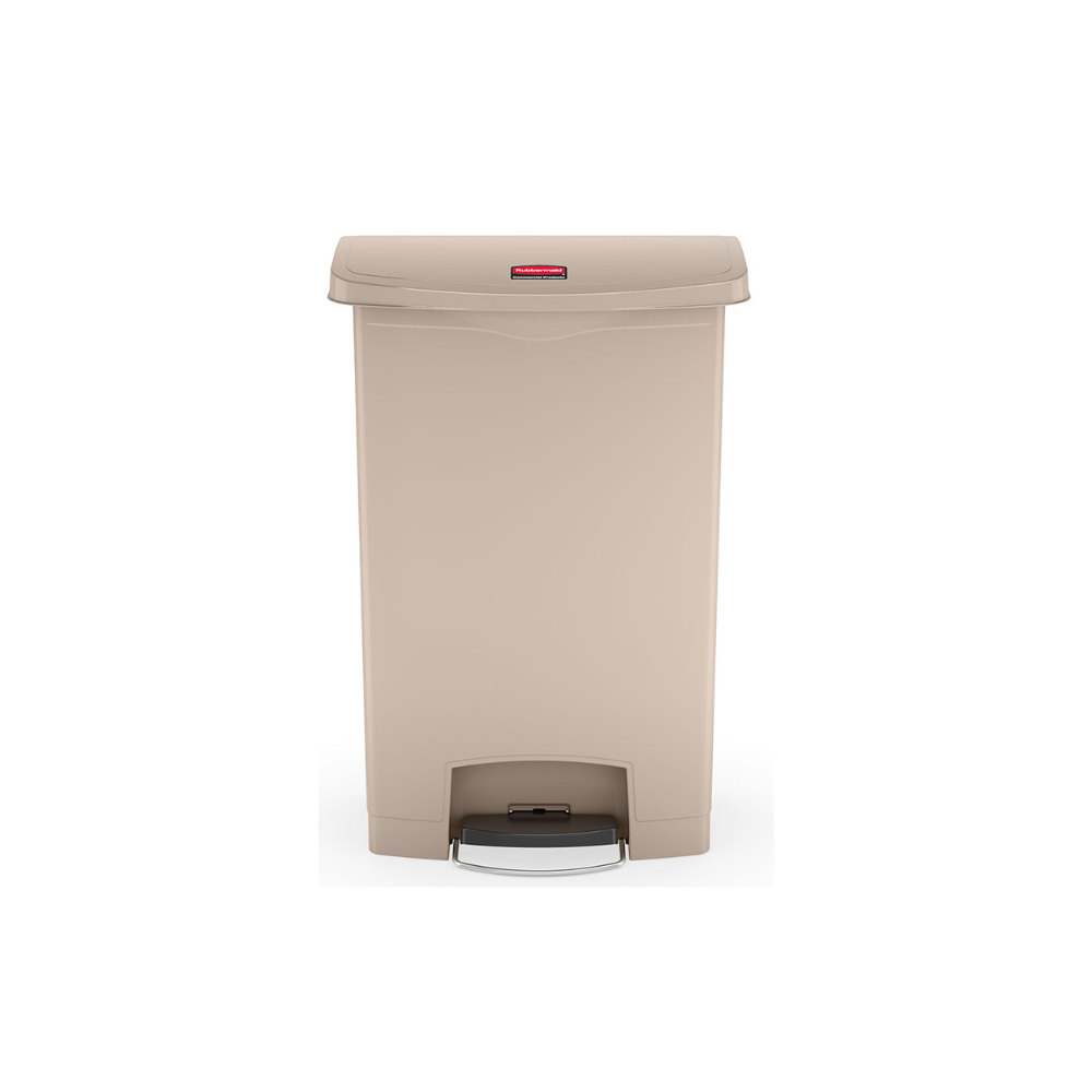 Contenedor Slim Jim de pedal Rubbermaid 90 lt. beige