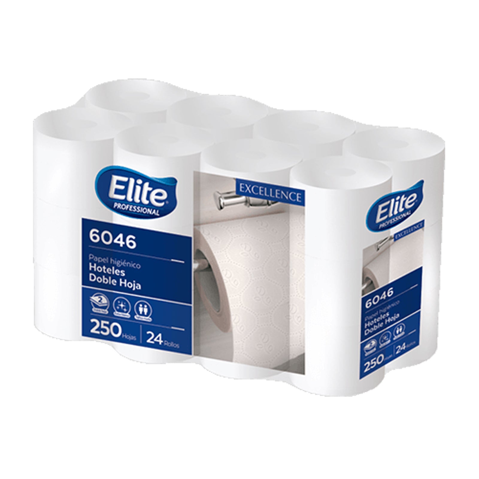 Higiénico Tradicional Elite Premium H/D 250 hjs 96 rollos