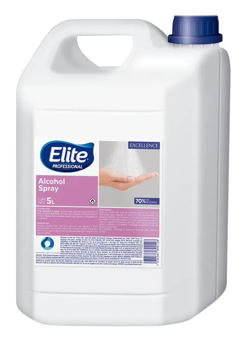 Sanitizante alcohol spray Elite a granel 2 / 5 L