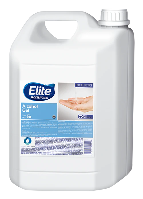 Sanitizante alcohol en gel Elite a granel 2 / 5 L