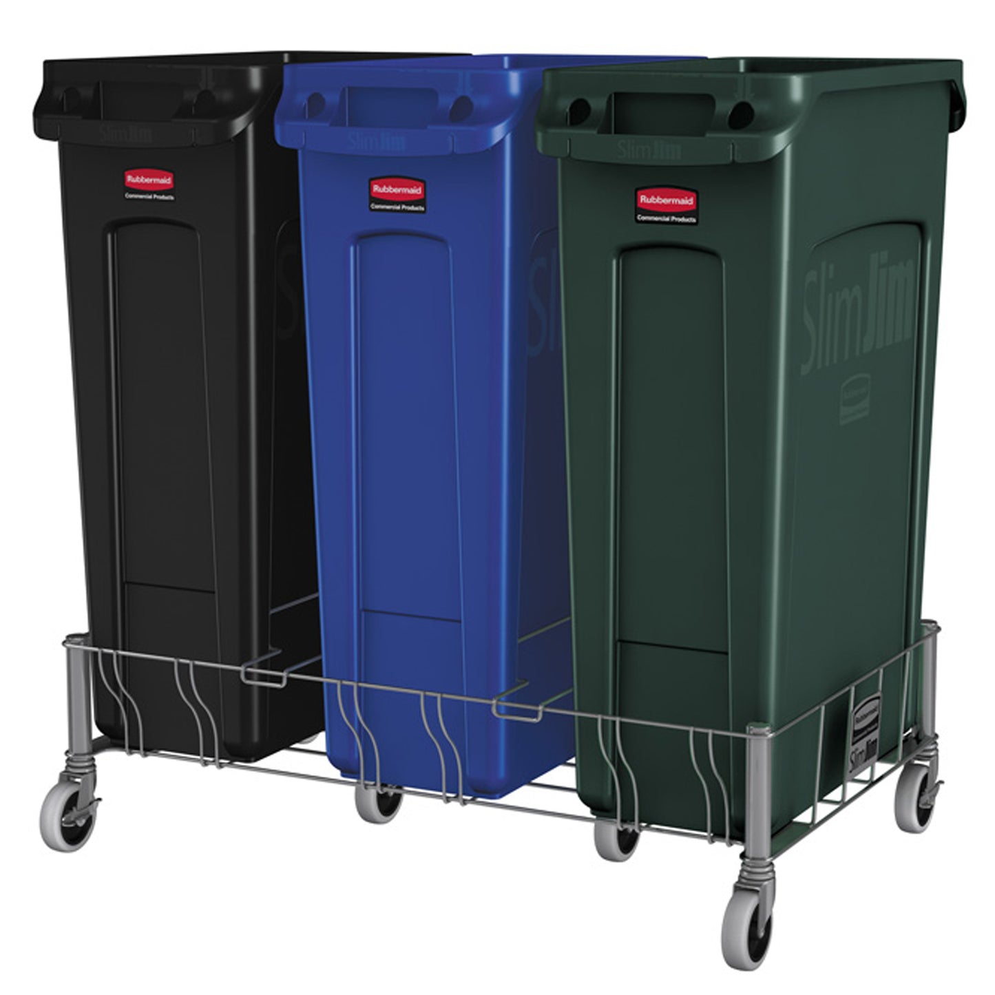 Plataforma con Ruedas Acero Inoxidable para Contenedor Slim Jim 136.1 kg
