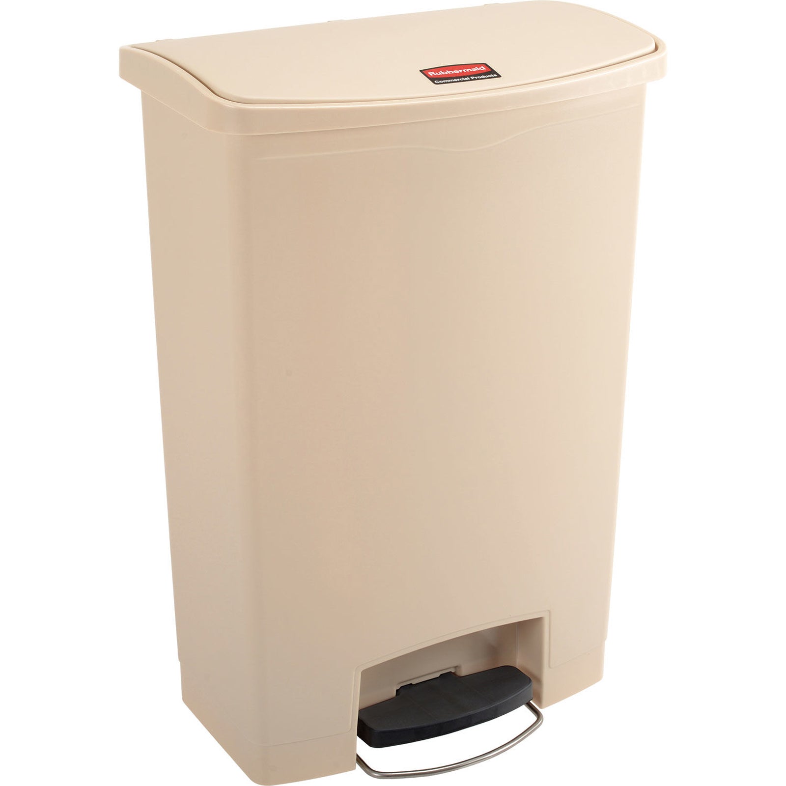 Contenedor Slim Jim de pedal Rubbermaid 90 lt. beige