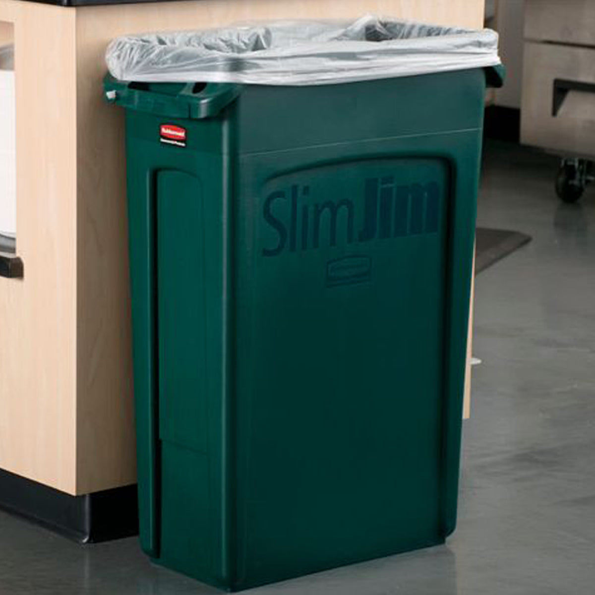 Bote Para Basura Slim Jim Ventilado 23 gal Verde