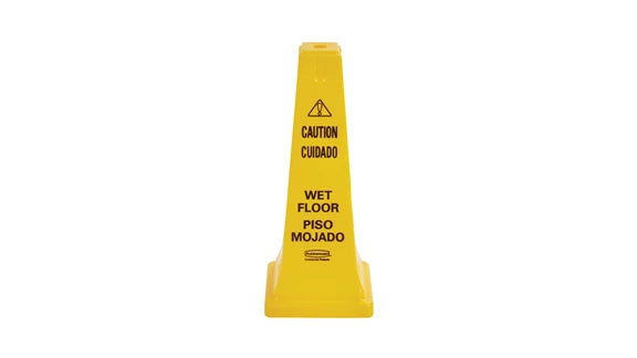 CONO DE SEGURIDAD "CUIDADO PISO MOJADO" VARIOS IDIOMAS, 25"