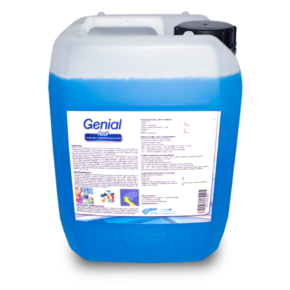 Genial Azul Limpiador de pisos Limpro de 5 Litros