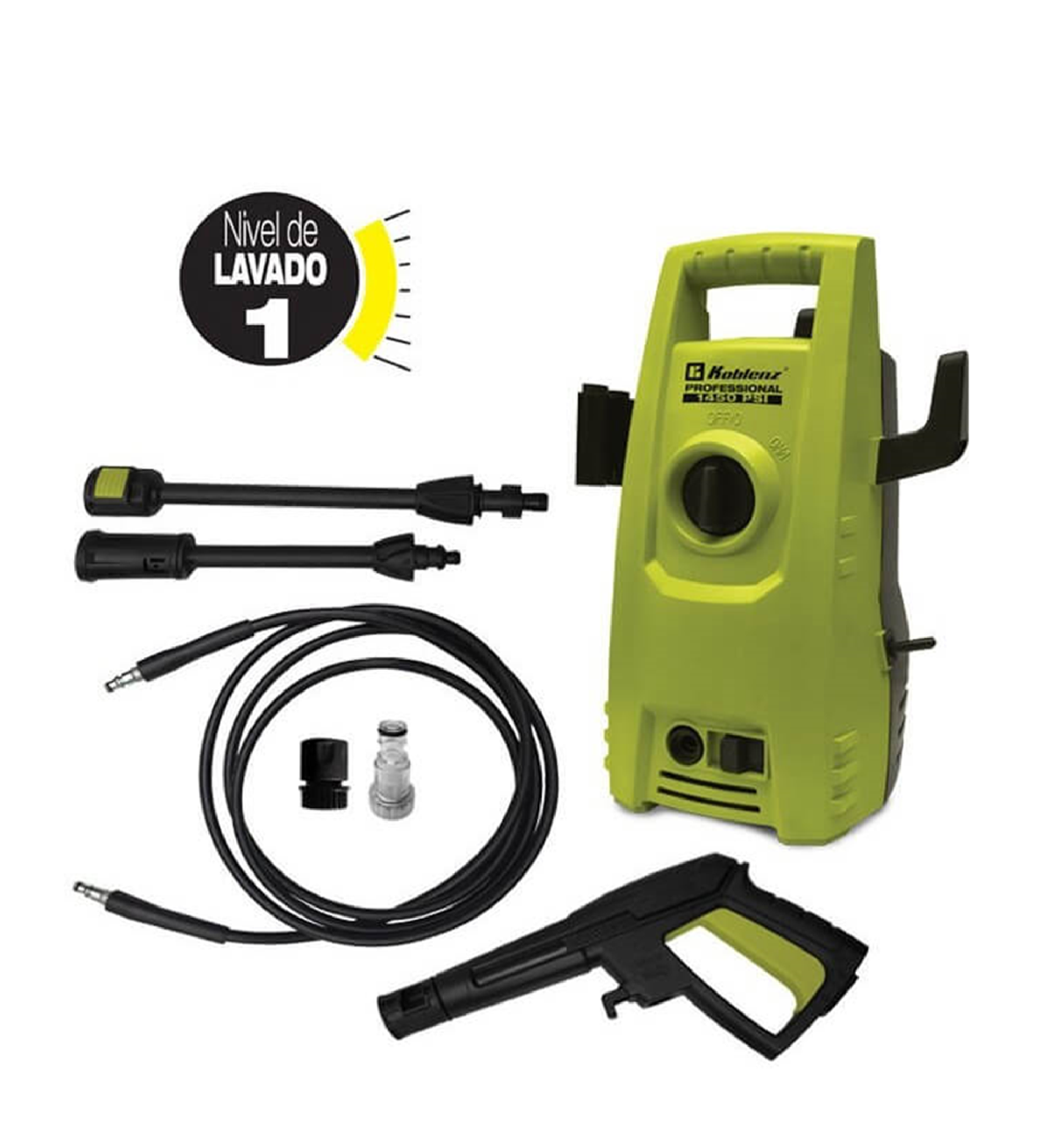 Hidrolavadora Vertical Koblenz Manguera y Cable 5m, 1450 PSI