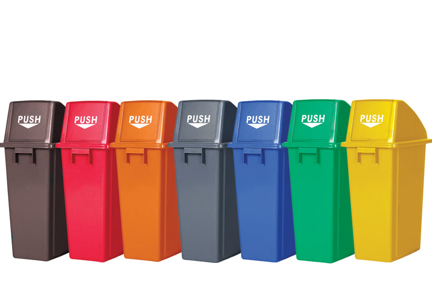 Bote de basura 60 lts. Castor con tapa abatible variedad de colores