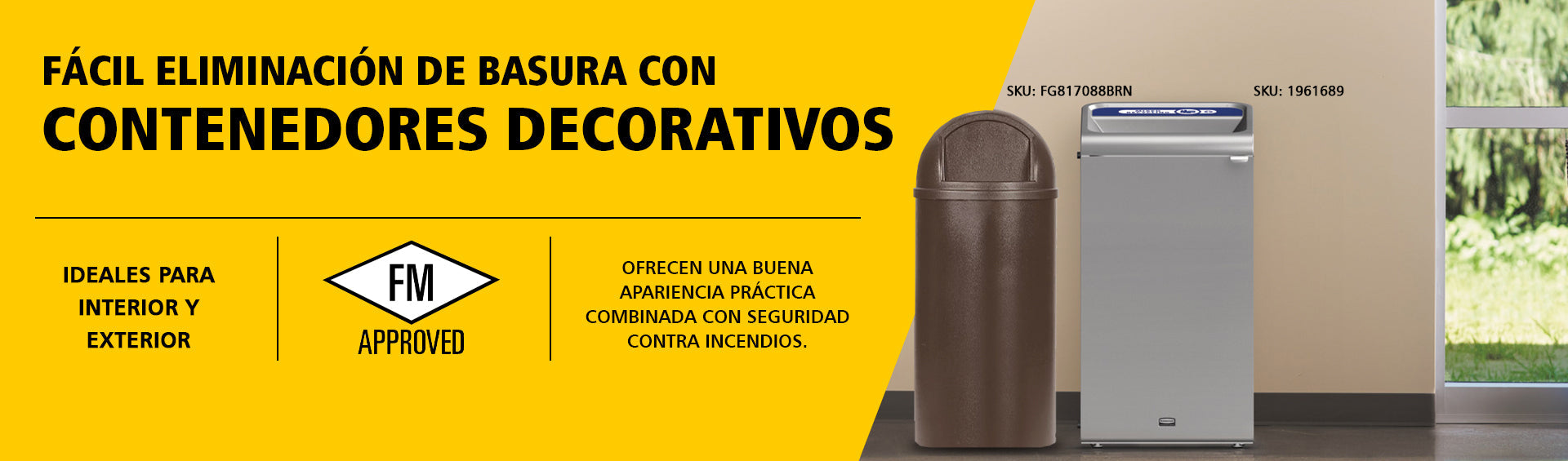 Decora tus espacios, con contenedores BRUTE de RUBBERMAID