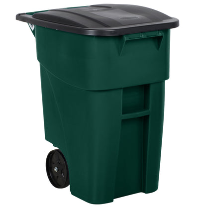 Contenedor con tapa Brute Rollout Rubbermaid verde, 189.3 lt