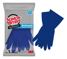 Guante de Limpieza Satinado 3M Scotch-Brite Profesional, Azul, Grande 1 Par