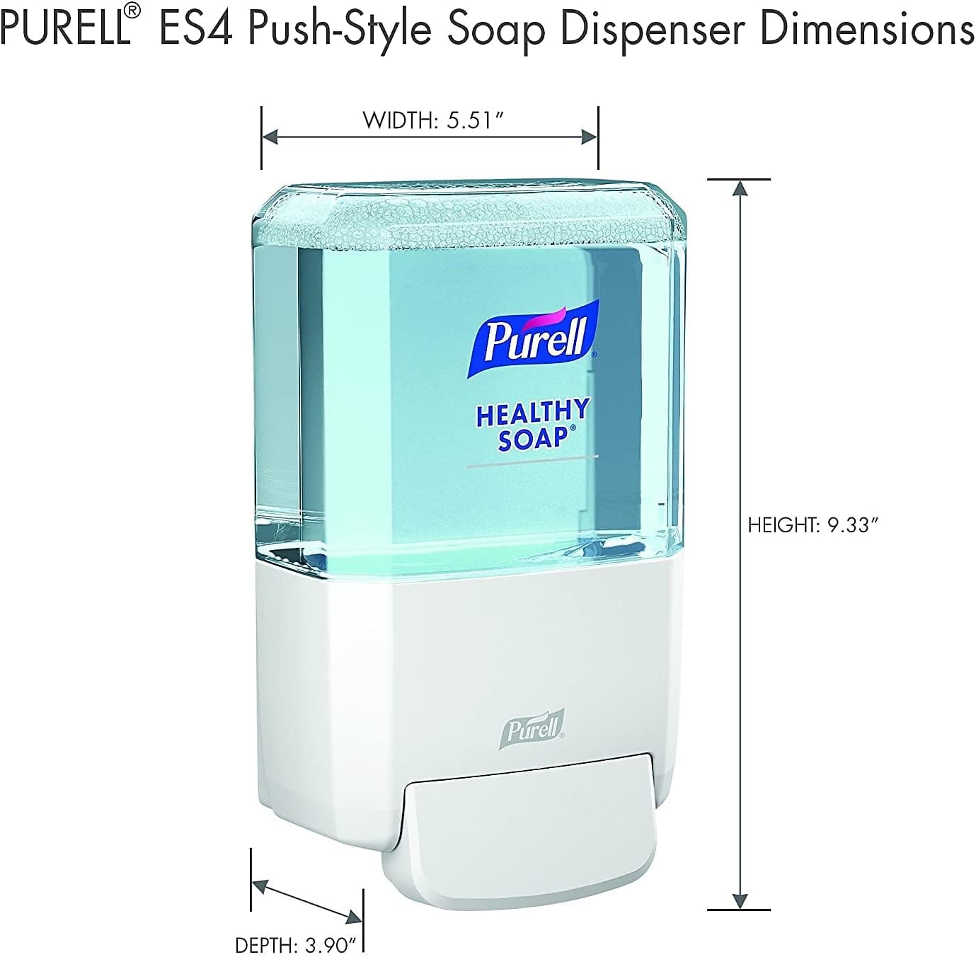 DISPENSADOR DE JABON PURELL MANUAL ES4 BLANCO