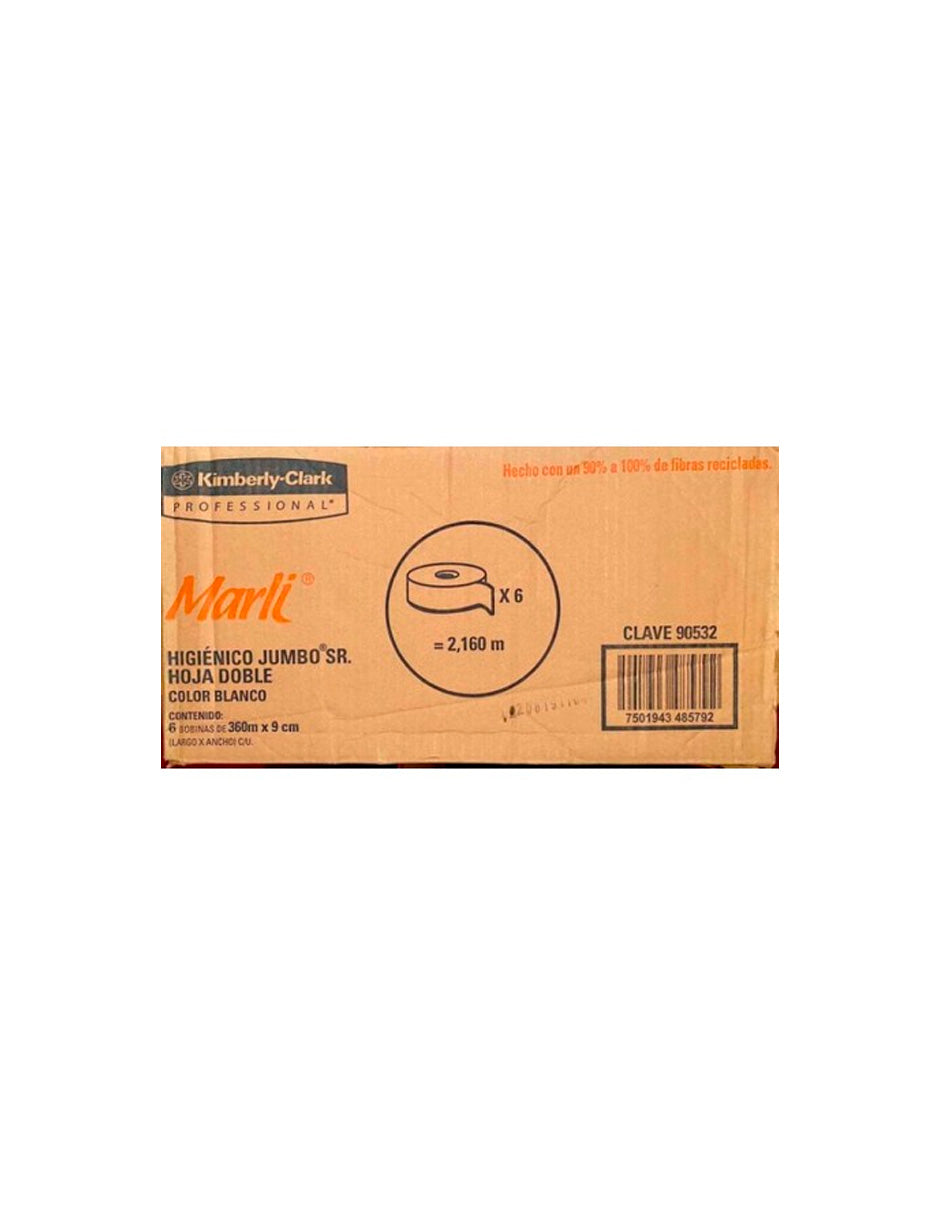 HIG JUMBO MARLI 6 ROLLOS 360 MTS HD BCO