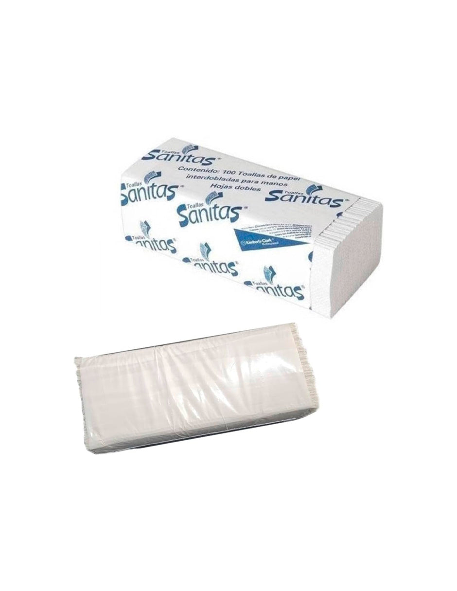 Toalla Interdoblada Sanitas 100 hjs 20 Paq