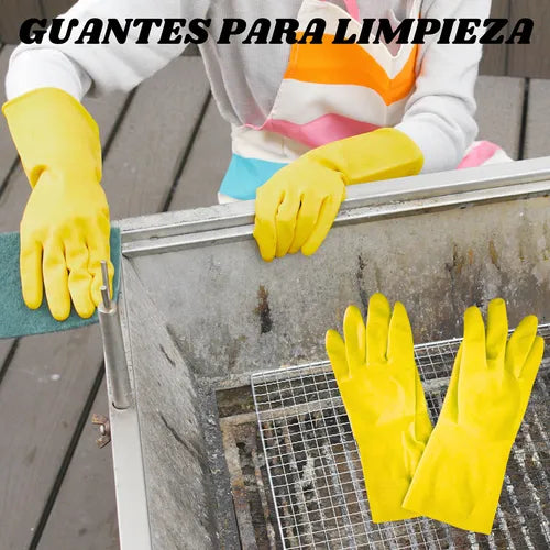 Guante de Limpieza Satinado 3M Scotch-Brite Profesional, Amarillo, Grande 1 Par
