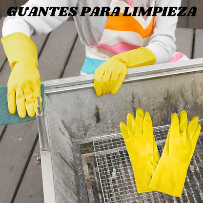 Guante de Limpieza Satinado 3M Scotch-Brite Profesional, Amarillo, Grande 1 Par