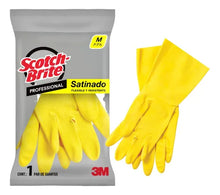 Guante de Limpieza Satinado 3M Scotch-Brite Profesional, Amarillo, Grande 1 Par