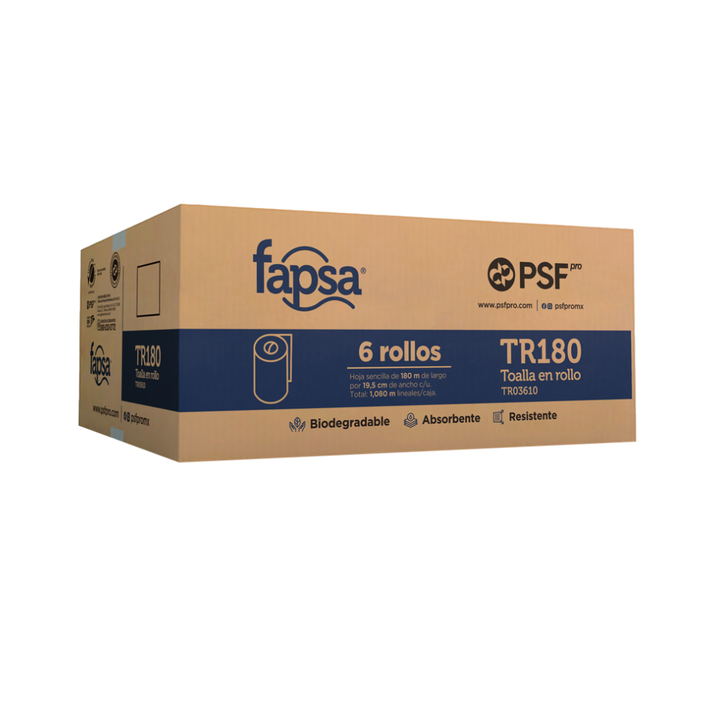 Fapsa TR180 C/6 Toalla en Rollo