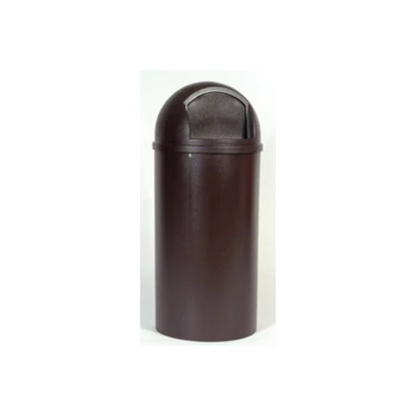Contenedor clásico Marshal Rubbermaid 25 gal. café