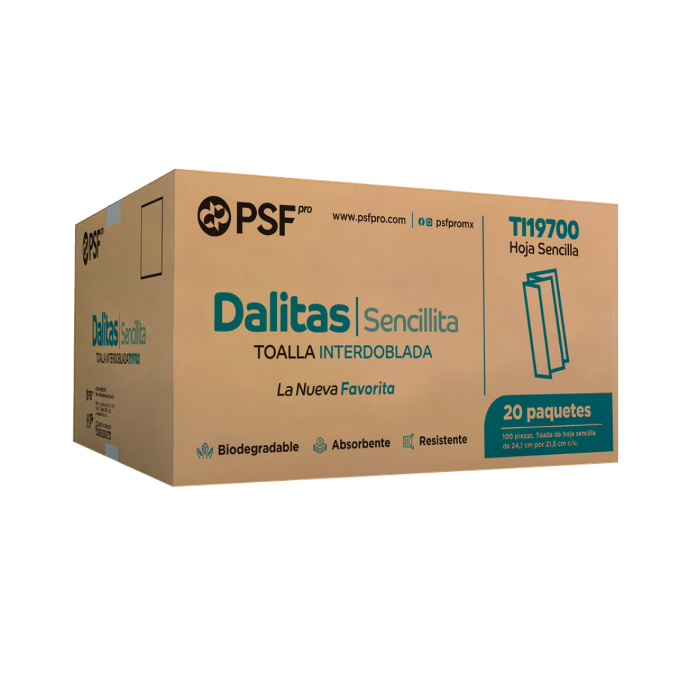 Toalla Interdoblada Dalia TI100 C/20 paq