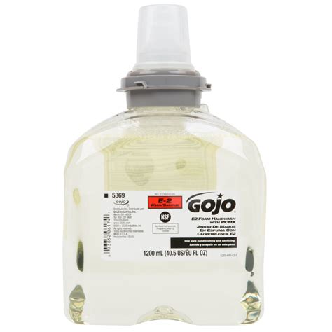 Caja Jabón Antibacterial E2 Gojo Tfx Con Pcmx, 2 Pzs, 2 L