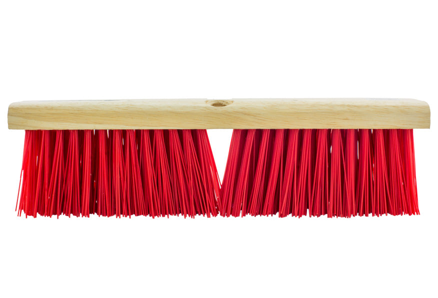 Cepillo p/pisos block madera de 14"/18"/24" en Polipropileno Rojo