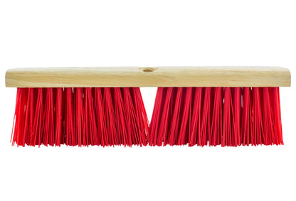 Cepillo p/pisos block madera de 14"/18"/24" en Polipropileno Rojo
