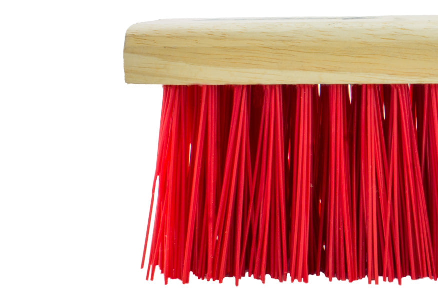 Cepillo p/pisos block madera de 14"/18"/24" en Polipropileno Rojo
