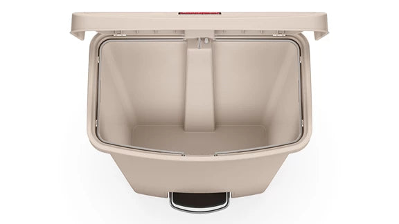 Contenedor Slim Jim de pedal Rubbermaid 90 lt. beige