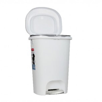 Papelera Blanca de Pedal en Acero Rubbermaid Capacidad 49L