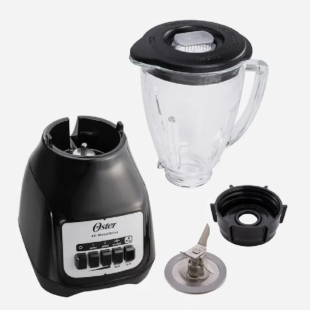 Licuadora 2 velocidades Oster 550W, vaso de vidrio