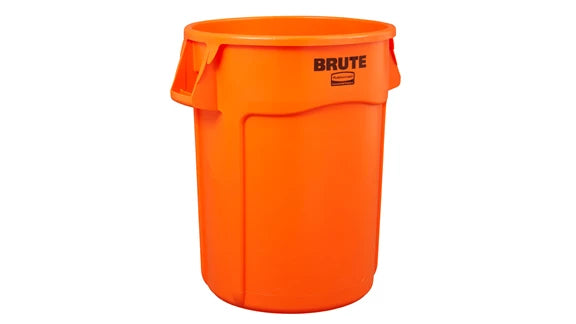 Contenedor Brute Rubber alta visibilidad ventilado,121 lt. naranja