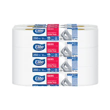 Papel Higiénico Elite Bobina Junior H/D 250 Mts p/12 rollos 9 cm.