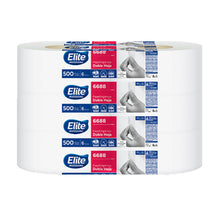 Papel Higiénico Elite Bobina Jumbo H/D 500 Mts p/6 rollos 9 cm.