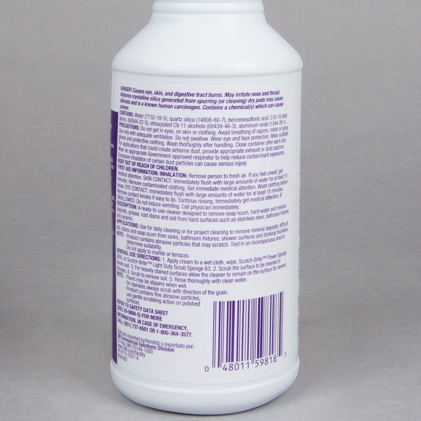 3M Crema Limpiadora Lista Para Usar, 946ml  12 u/c
