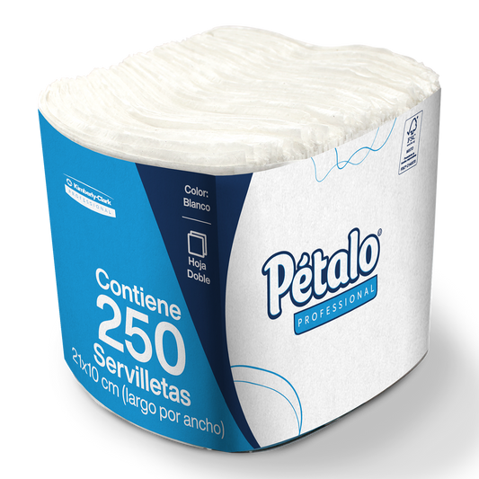 Servilleta Pétalo interdoblada jr. 24 paq. 250 serv. c/u