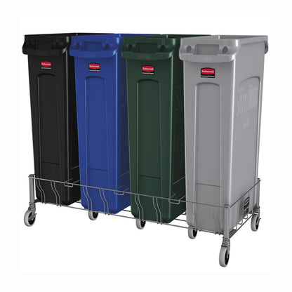 Plataforma con Ruedas Acero Inoxidable para Contedor Slim Jim 181.4 kg