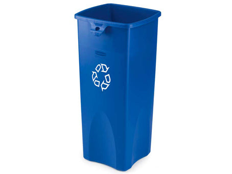 Contenedor Cuadrado Untouchable Para Reciclaje Azul