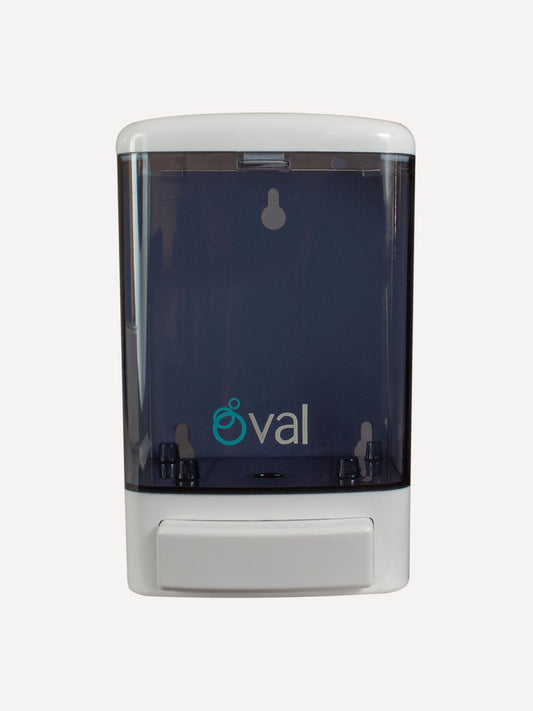 Jabonera Manual Dispensadora Oval 1l, Humo C/ Blanco