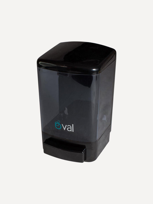 Jabonera Manual Dispensadora Oval 1l, Humo C/ Negro