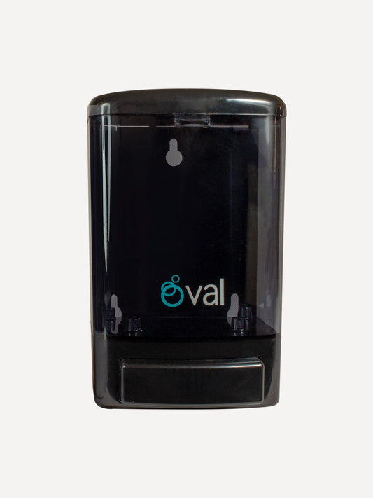 Jabonera Manual Dispensadora Oval 1l, Humo C/ Negro