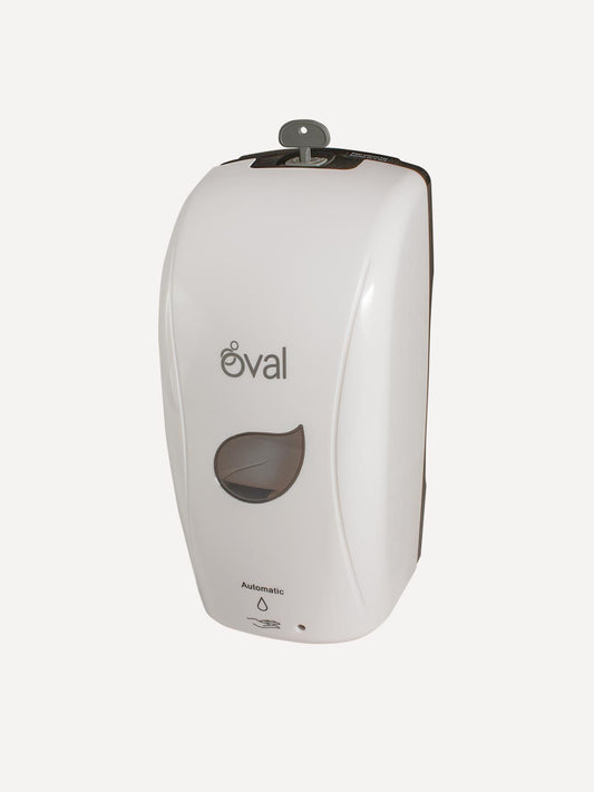 Jabonera Automática Dispensadora Oval 1l, Blanco C/ Negro