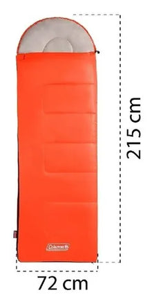 Sleepingbag Individual Coleman® Breeze, Gorro, 12°c, Naranja